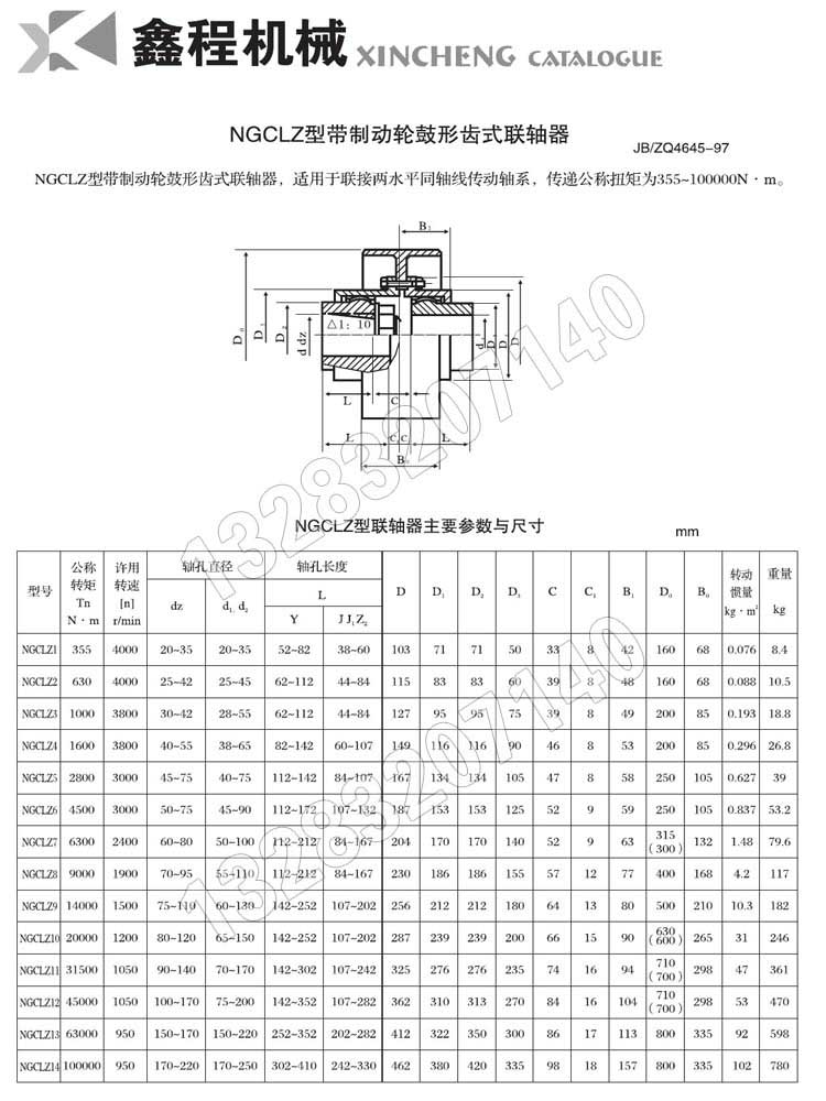 NGCLZ齒式聯軸器