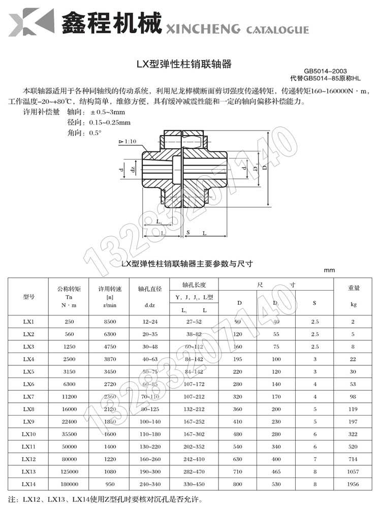 LX 彈性柱銷聯軸器